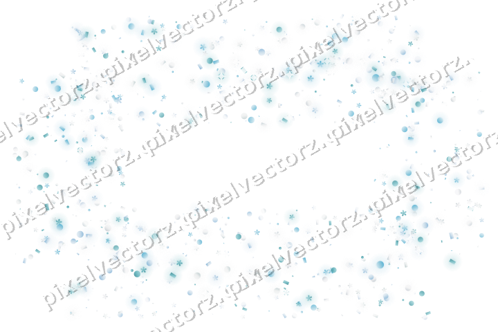 Nahtloser Glitzerrahmen aus Blüten und Punkten auf transparentem Grund