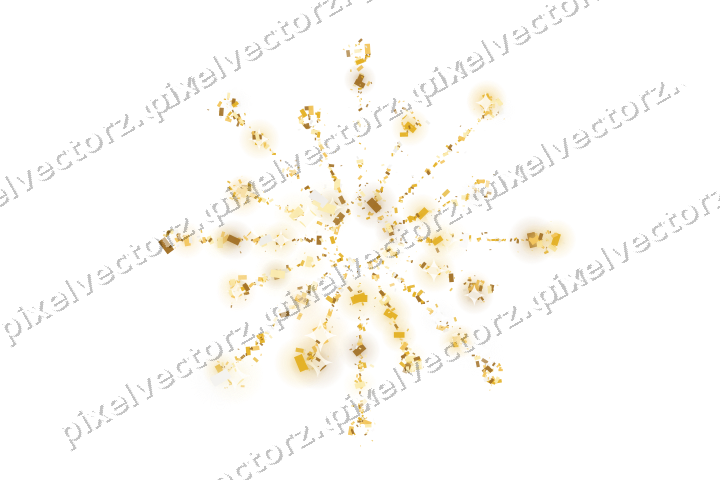 Nahtloses Glitzer-Feuerwerk aus Konfetti auf transparentem Grund