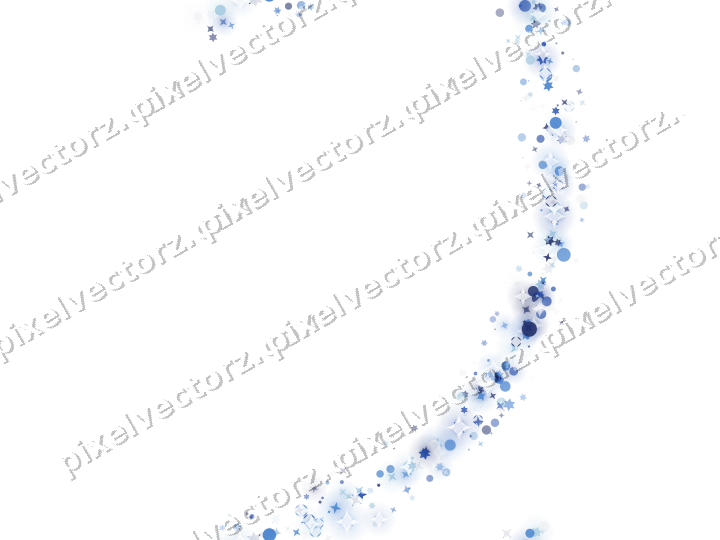 Nahtloser Glitzerbogen aus Sternen und Funken auf transparentem Grund