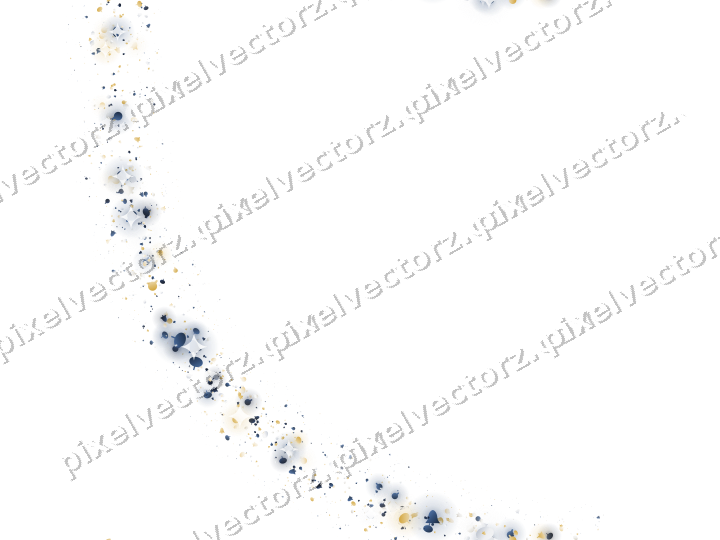 Nahtloser Glitzerbogen in Dunkelblau auf transparentem Grund