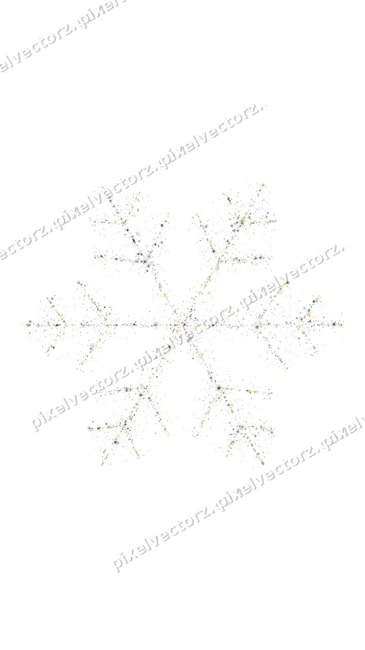 Nahtlose Glitzer-Schneeflocke aus Geschenken auf transparentem Grund