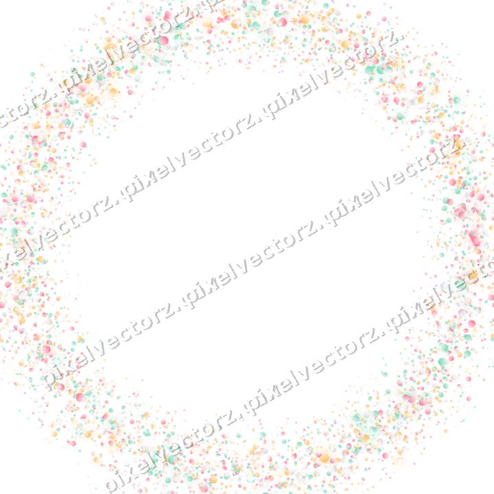 Nahtloser Glitzerkranz aus Punkten auf transparentem Grund