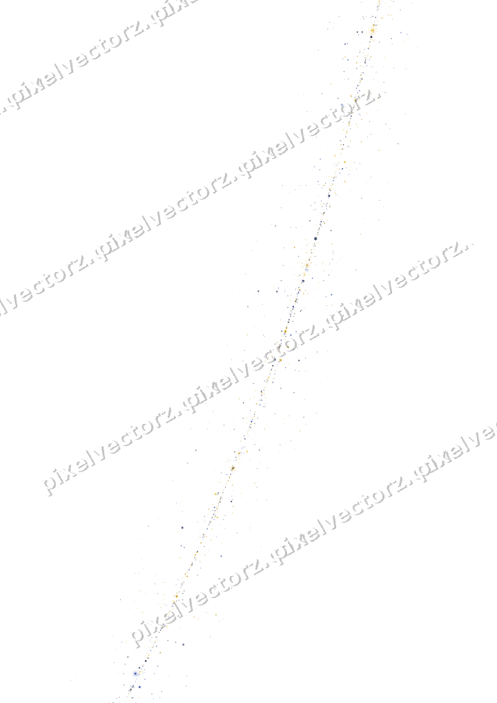 Nahtloser Glitzerbogen in Bernstein und Blau auf transparentem Grund