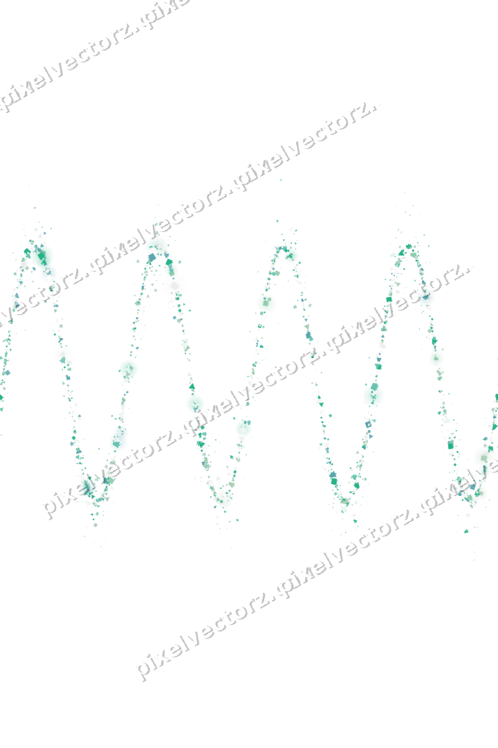 Nahtlose Glitzerwelle in Grün und Petrol auf transparentem Grund