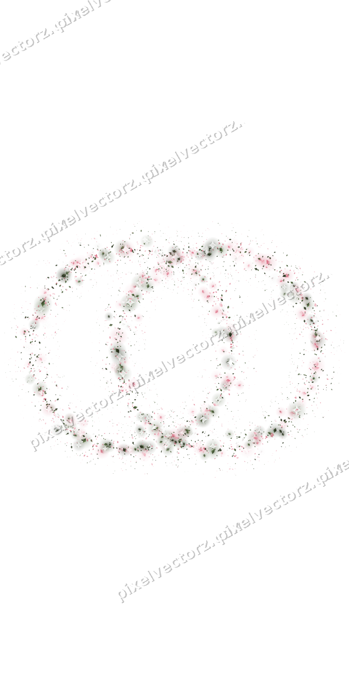 Nahtlose Glitzer-Eheringe aus Rauten in Rosa auf transparentem Grund