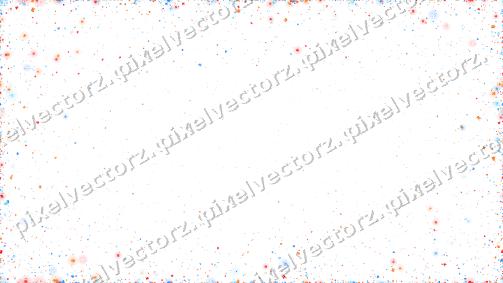Nahtlose Glitzervignette in Blau und Rot auf transparentem Grund