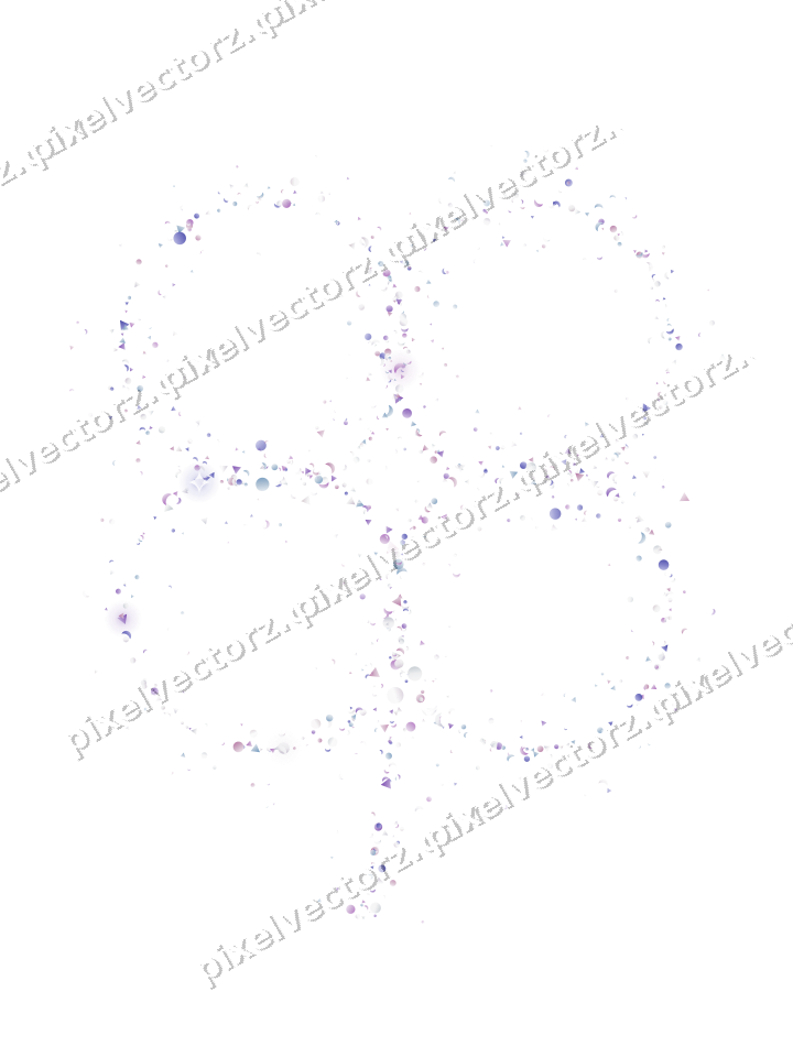 Nahtloses Glitzer-Kleeblatt in Violett auf transparentem Grund