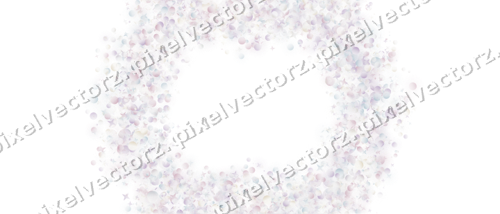 Nahtloser Glitzerkranz aus Sternen und Punkten auf transparentem Grund