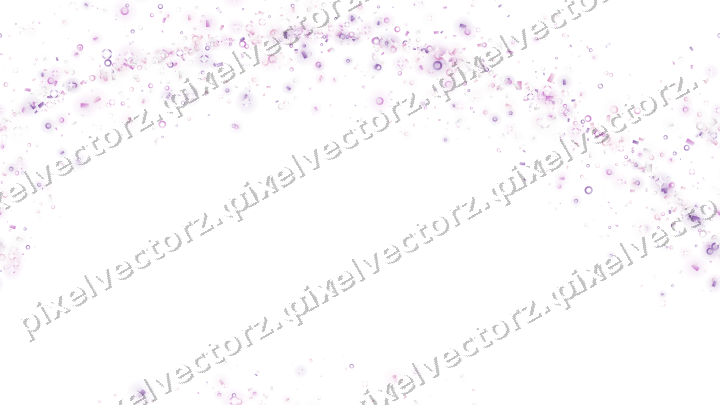 Nahtloser Glitzerbogen aus Ringen und Konfetti auf transparentem Grund