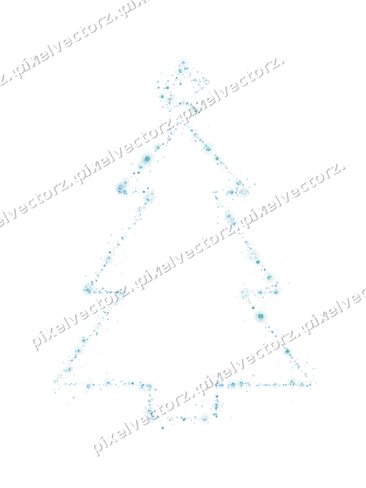 Nahtloser Glitzer-Weihnachtsbaum in Türkis auf transparentem Grund