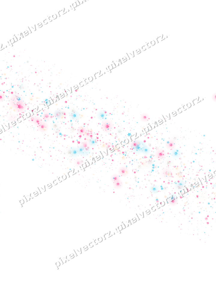 Nahtloses Glitzerband aus Sternen in Rosa auf transparentem Grund