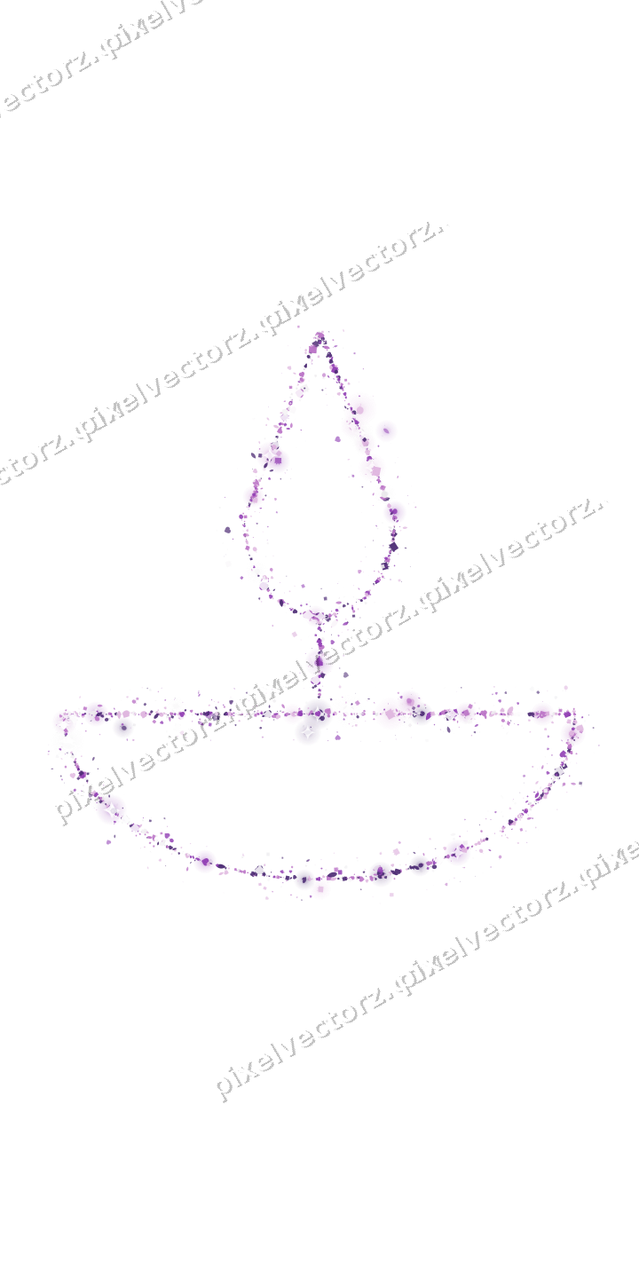 Nahtlose Glitzer-Öllampe in Violett auf transparentem Grund