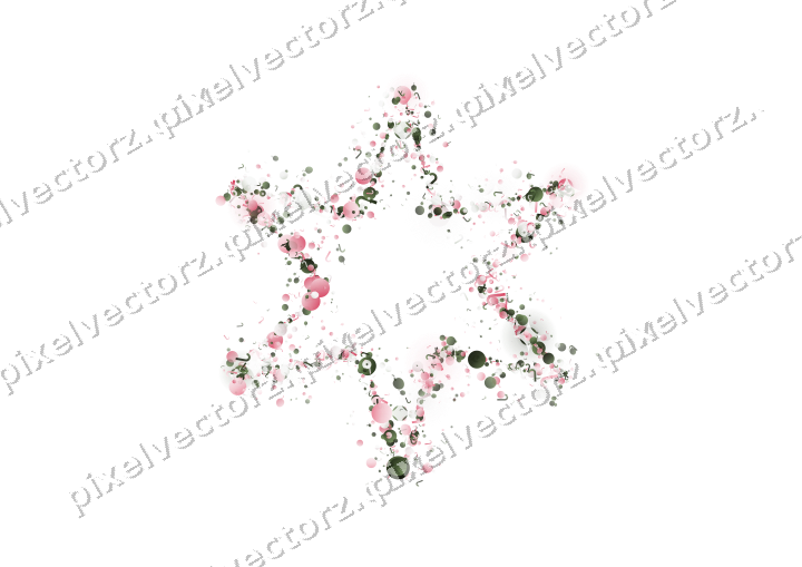 Nahtloser Glitzerstern in Rosa auf transparentem Grund