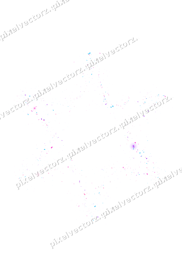 Nahtloser Glitzerstern in Magenta und Violett auf transparentem Grund