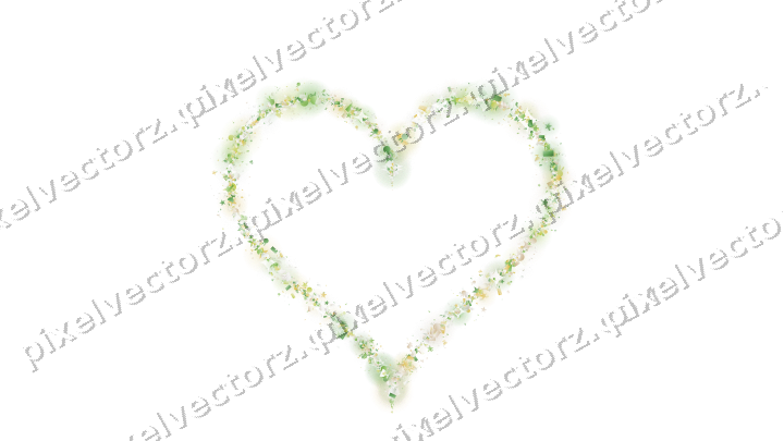 Nahtloses Glitzerherz in Limette und Gelb auf transparentem Grund