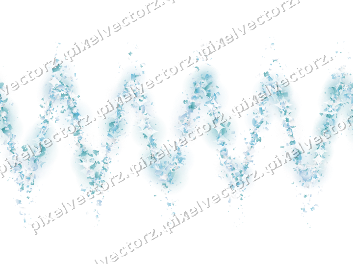 Nahtlose Glitzerwelle aus Glocken und Masken auf transparentem Grund