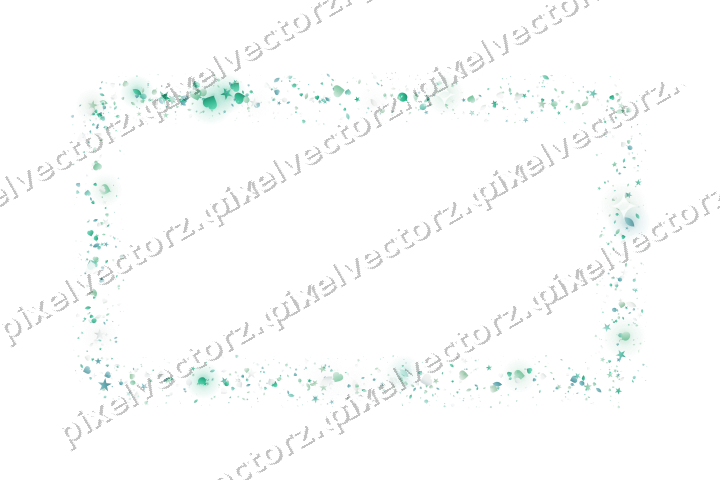Nahtloser Glitzerrahmen aus Sternen und Herzen auf transparentem Grund