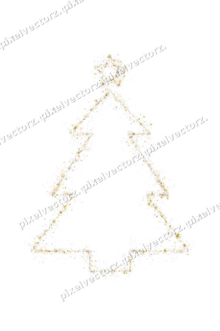 Nahtloser Glitzer-Weihnachtsbaum in Bernstein auf transparentem Grund