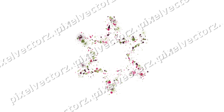 Nahtloser Glitzerstern in Limette und Rosa auf transparentem Grund