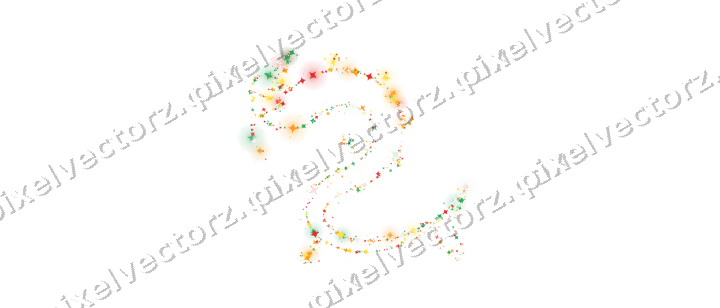 Nahtloser Glitzerdrache aus Funken in Rot auf transparentem Grund