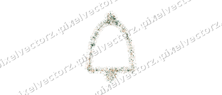 Nahtlose Glitzerglocke aus Herzen auf transparentem Grund