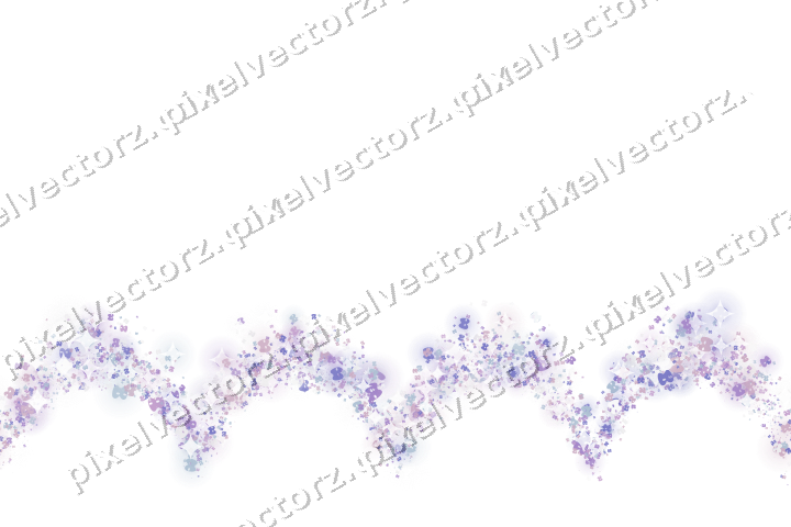 Nahtlose Glitzergirlande aus Masken in Violett auf transparentem Grund