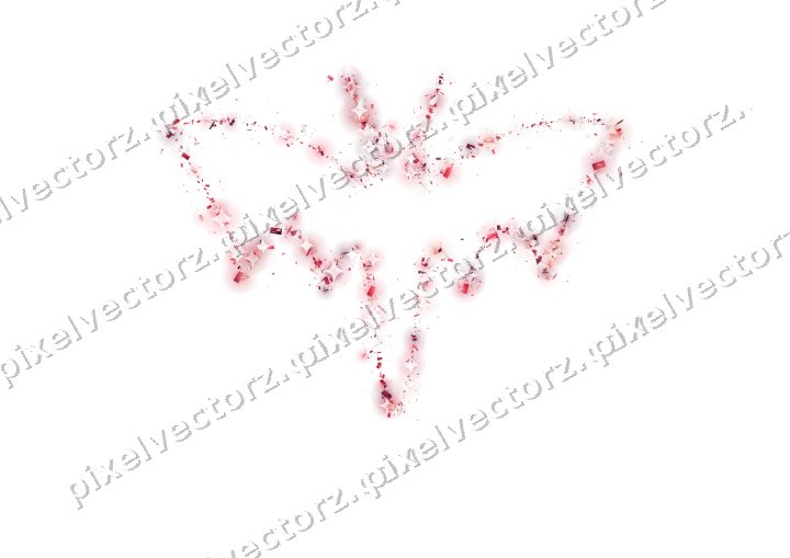 Nahtlose Glitzer-Fledermaus in Rosa und Rot auf transparentem Grund