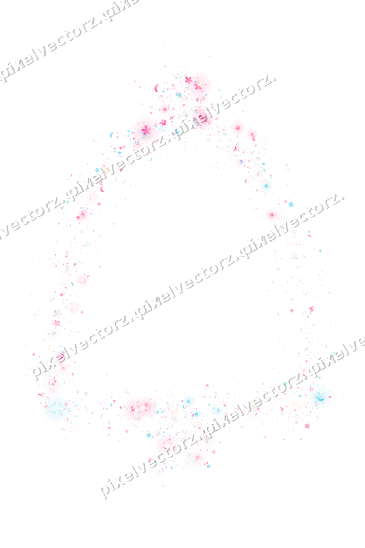 Nahtlose Glitzerglocke in Rosa und Türkis auf transparentem Grund