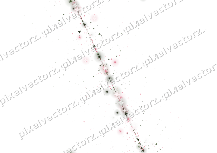 Nahtloses Glitzerband aus Dreiecken in Rosa auf transparentem Grund