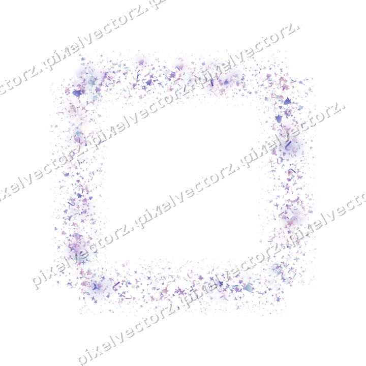 Nahtloser Glitzerrahmen in Violett und Blau auf transparentem Grund