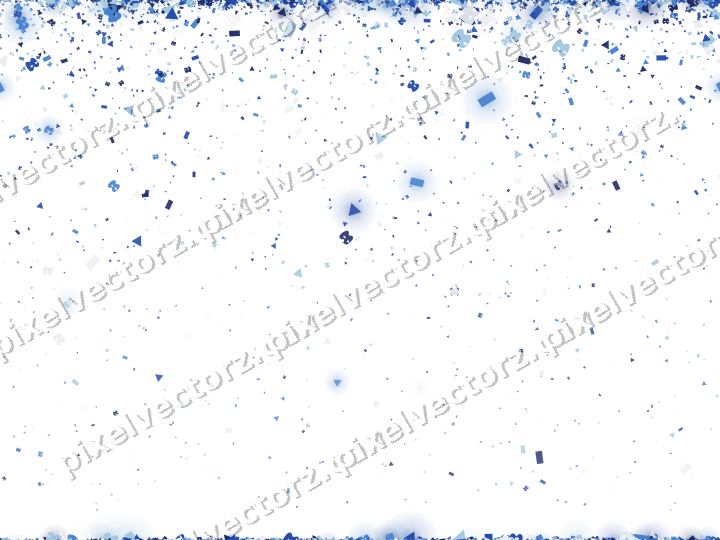 Nahtloser Glitzerregen in Blau und Türkis auf transparentem Grund