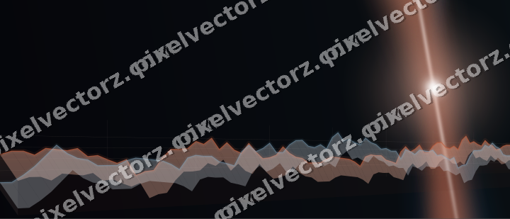 Leuchtender Neon Diagramm Hintergrund in Orange und Türkis