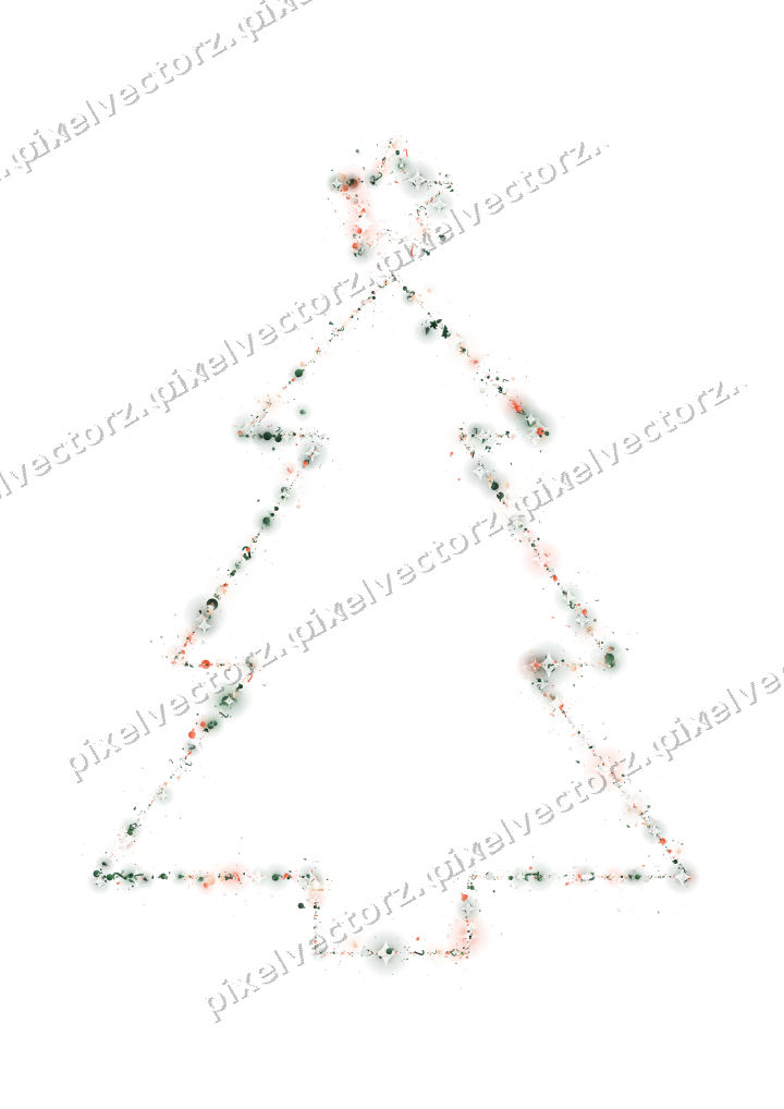 Nahtloser Glitzer-Weihnachtsbaum in Dunkelgrün auf transparentem Grund