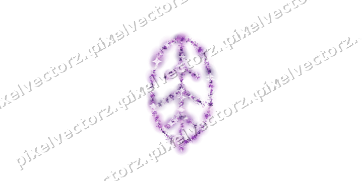 Nahtloses Glitzerblatt in Violett auf transparentem Grund