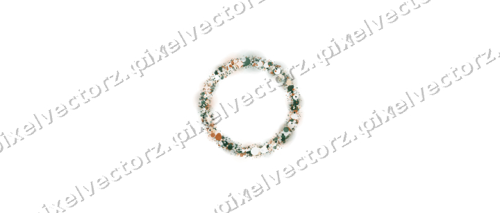 Nahtloser Glitzerkranz aus Punkten auf transparentem Grund