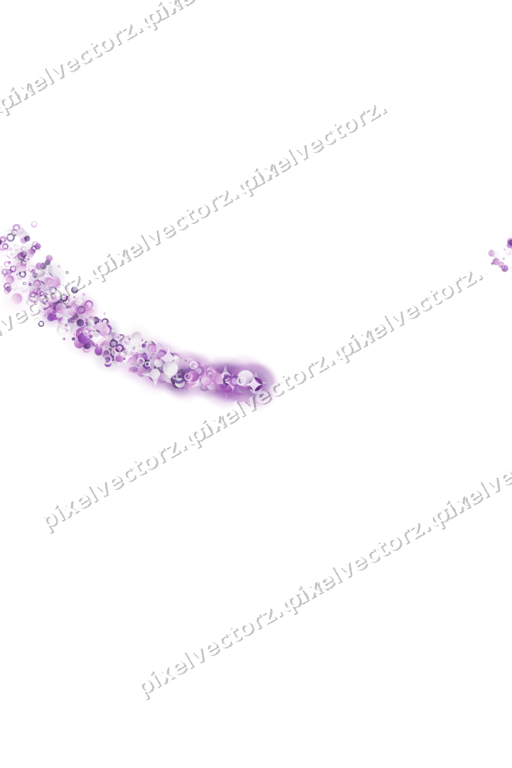 Nahtloser Sternenschweif in Violett auf transparentem Grund