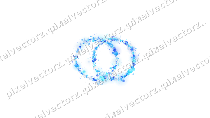 Nahtlose Glitzer-Eheringe in Türkis und Blau auf transparentem Grund
