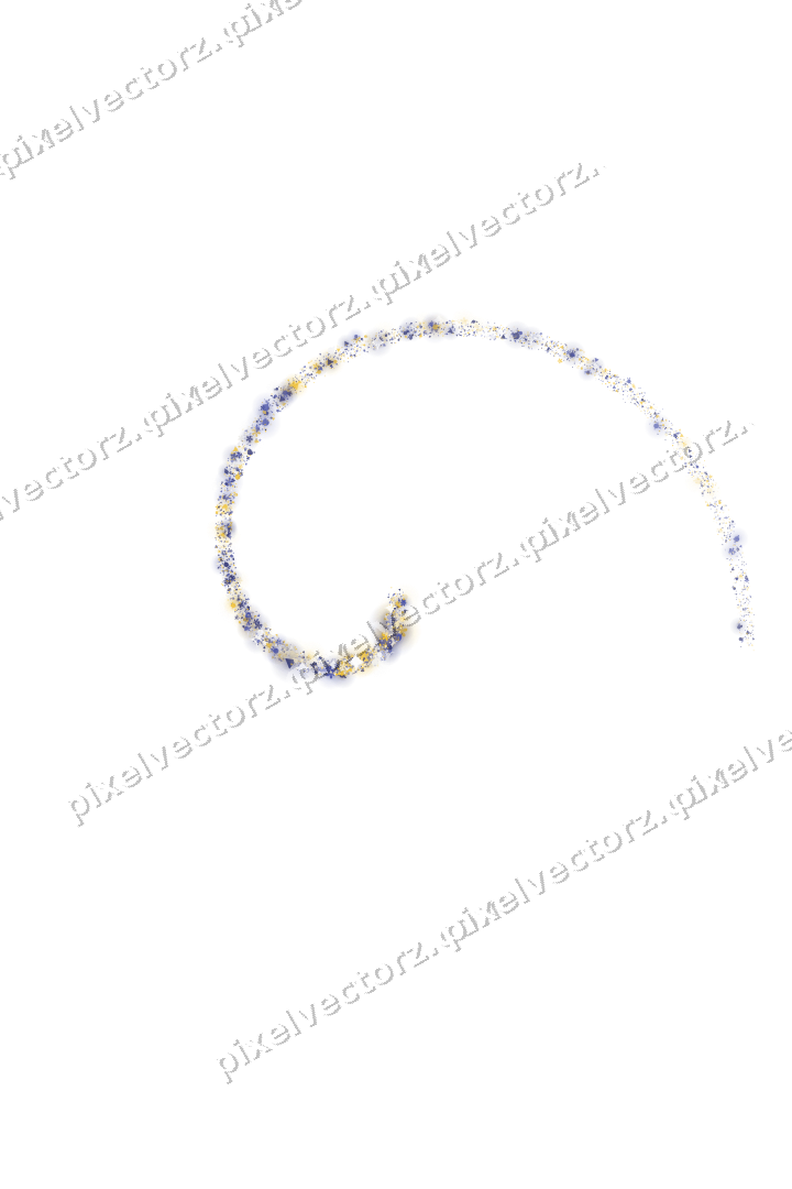Nahtlose Glitzerspirale in Dunkelblau auf transparentem Grund