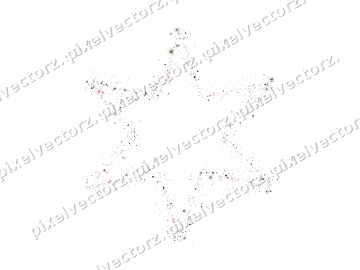 Nahtloser Glitzerstern aus Herzen und Hasen auf transparentem Grund