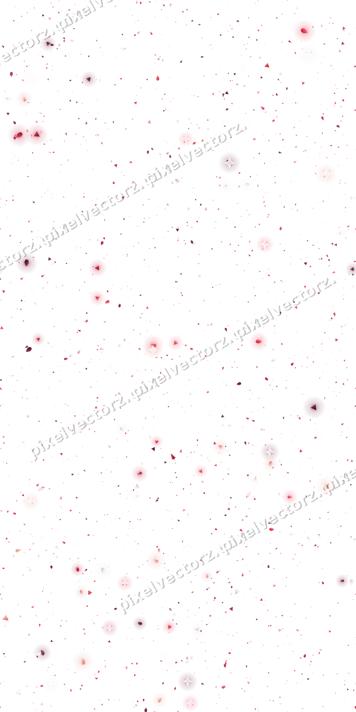 Nahtlose Glitzerstreuung in Rosa und Rot auf transparentem Grund