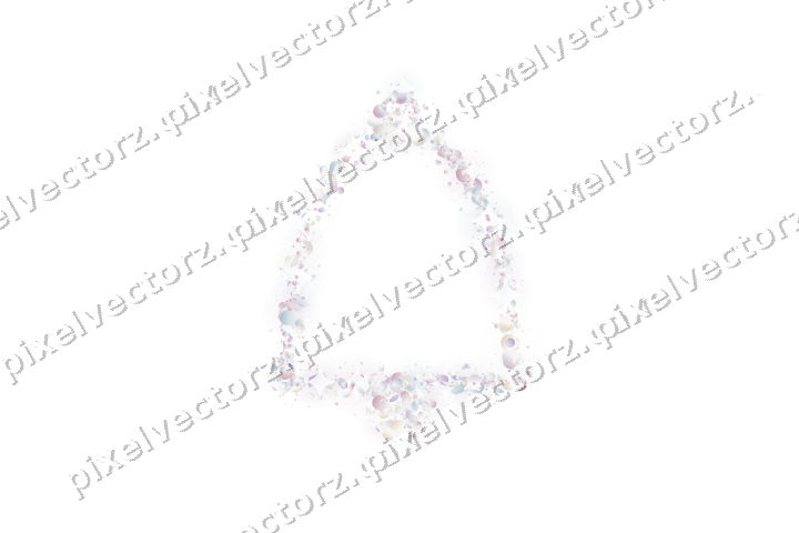 Nahtlose Glitzerglocke aus Christbaumkugeln auf transparentem Grund