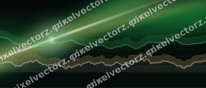 Leuchtender Neon Diagramm Hintergrund in Grün und Bernstein