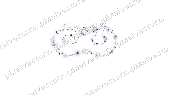 Nahtlose Glitzer-Karnevalsmaske in Dunkelblau auf transparentem Grund