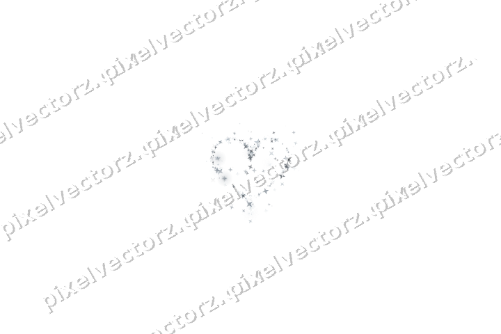 Nahtloses Glitzerherz aus Sternen in Blassblau auf transparentem Grund