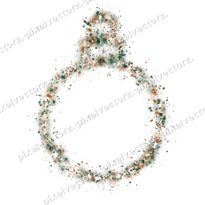 Nahtlose Glitzerkugel aus Glocken und Hasen auf transparentem Grund