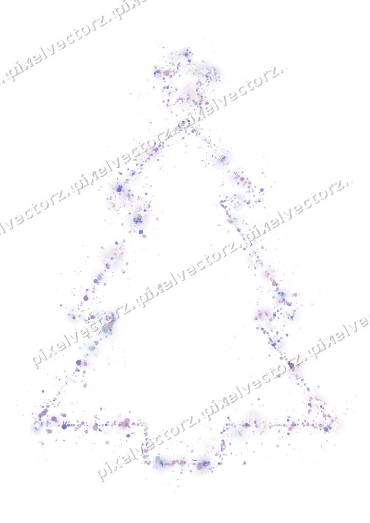 Nahtloser Glitzer-Weihnachtsbaum in Violett auf transparentem Grund