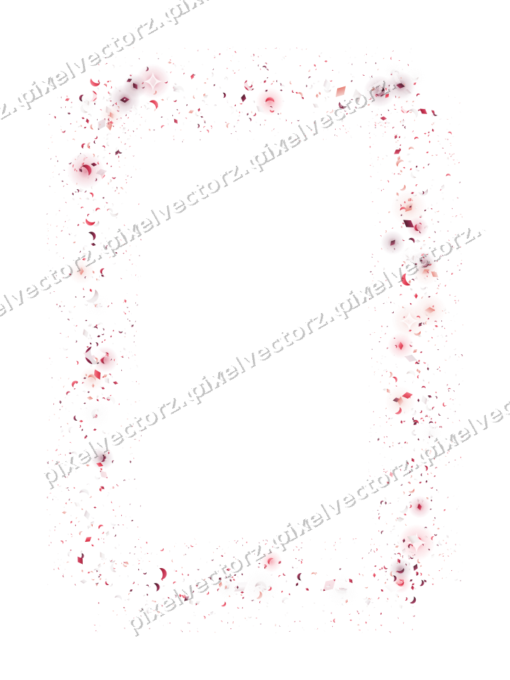 Nahtloser Glitzerrahmen in Rosa und Rot auf transparentem Grund