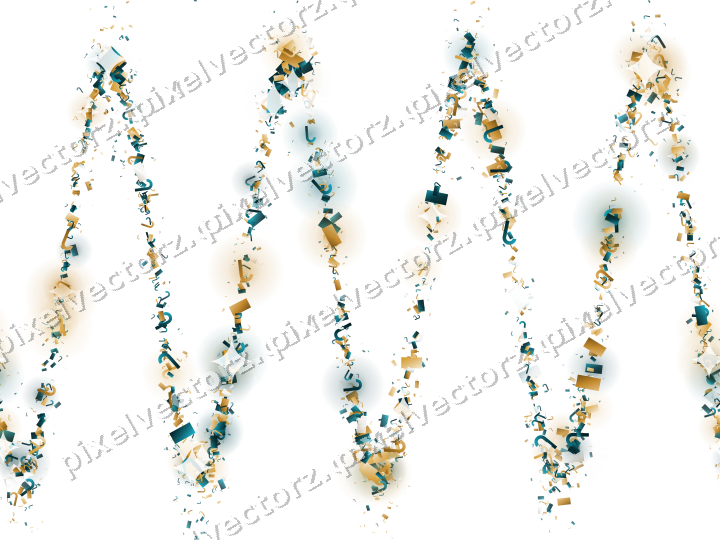 Nahtlose Glitzerwelle in Bernstein auf transparentem Grund