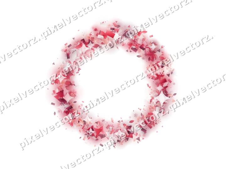 Nahtloser Glitzerkranz in Rosa und Rot auf transparentem Grund