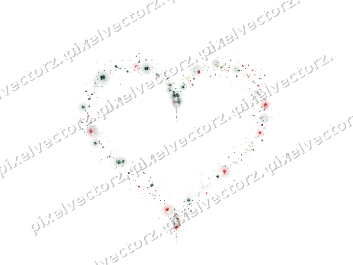 Nahtloses Glitzerherz aus Glocken und Masken auf transparentem Grund